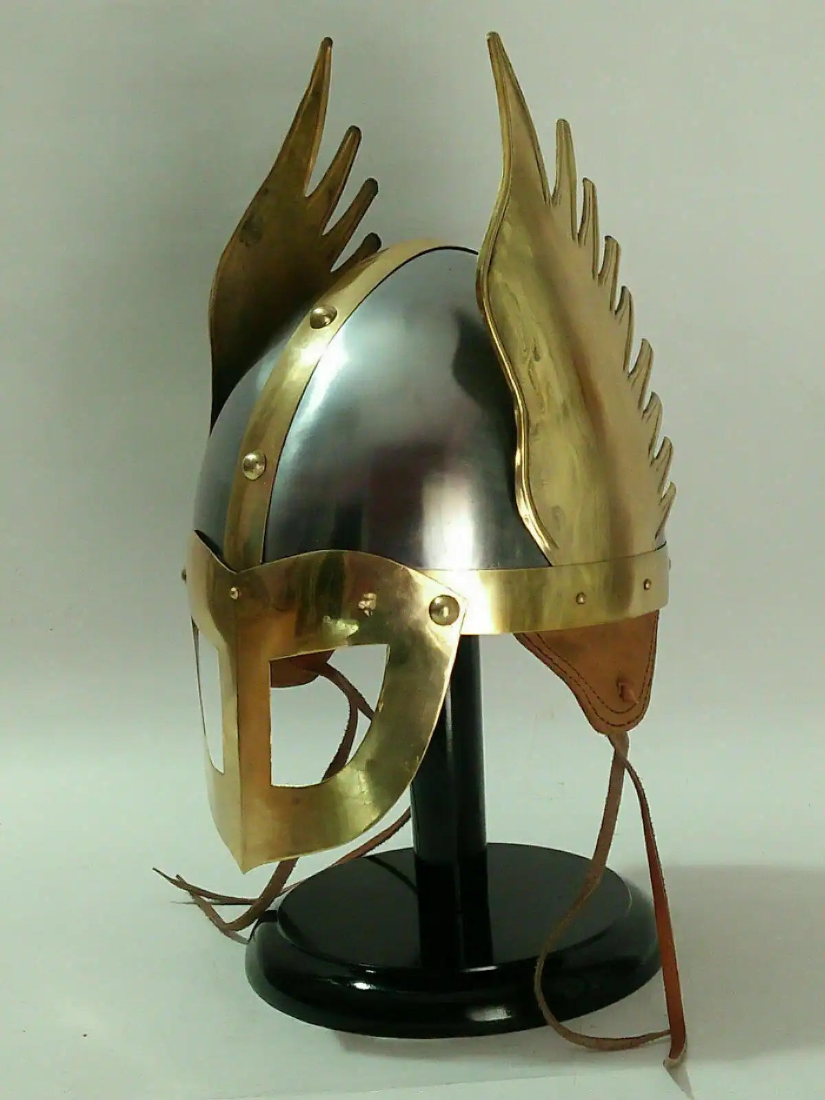 Medieval Knight Viking Helmet Winged Norman King Helmet Armour Costume