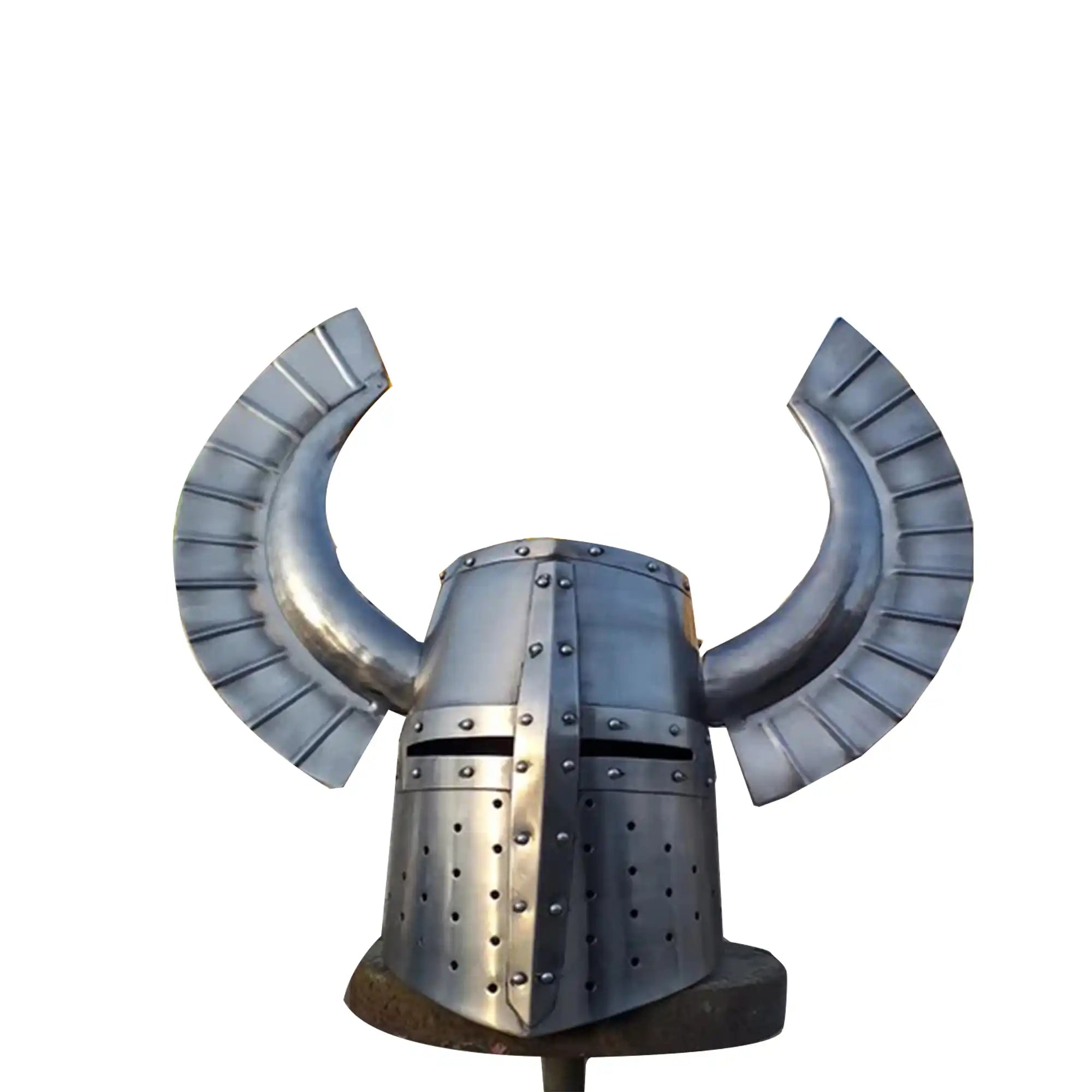 Medieval Templar Fantasy Warrior Helmet SCA LARP Teutonic Crest Wing Great Helm Knight Helmet