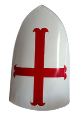 Medieval Templar Knight Battle Armor Heater Warrior Red Cross White Shield