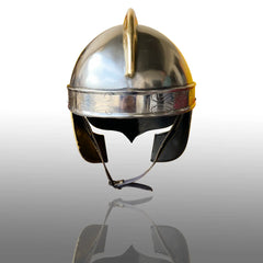 Medieval Viking Wolf Valsgärde Helmet Steel Metal Sca Larp Knight Role Play Helmet with Brass Accents
