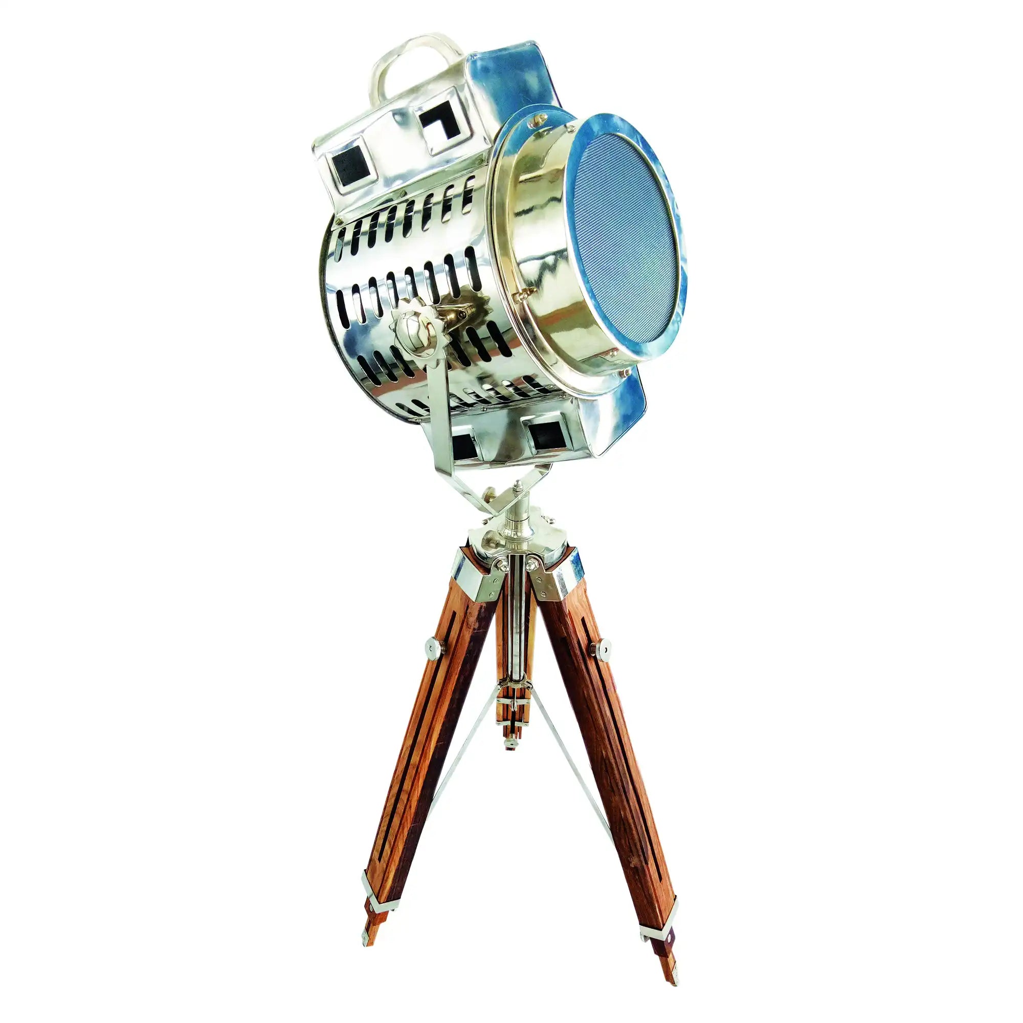 Nautical Searchlight Spotlight Royal Floor Lamp With Wooden Tripod Stand Home & Office Decor