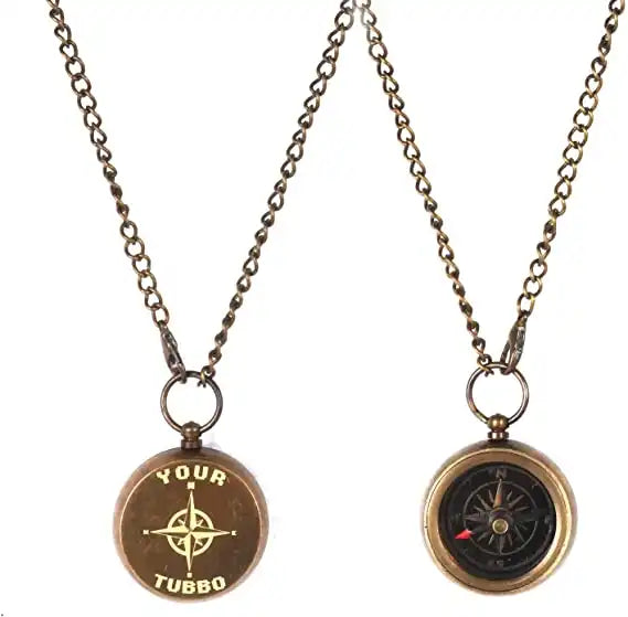 PORTHO Your Tommy Your Tubbo Compass Necklace Pair - Love Pendent Compass - Your Tubbo Compass Locket