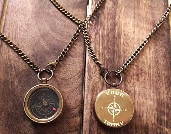 PORTHO Your Tommy Your Tubbo Compass Necklace Pair - Love Pendent Compass - Your Tubbo Compass Locket