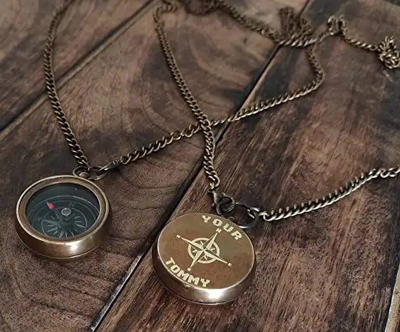 PORTHO Your Tommy Your Tubbo Compass Necklace Pair - Love Pendent Compass - Your Tubbo Compass Locket