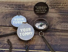 PORTHO Your Tommy Your Tubbo Dual Compass Gift Set  2 Brass Compasses Engraved with Special Quote  Great Gamer Gift - MCYT, Dream SMP, TommyInnit Fanart