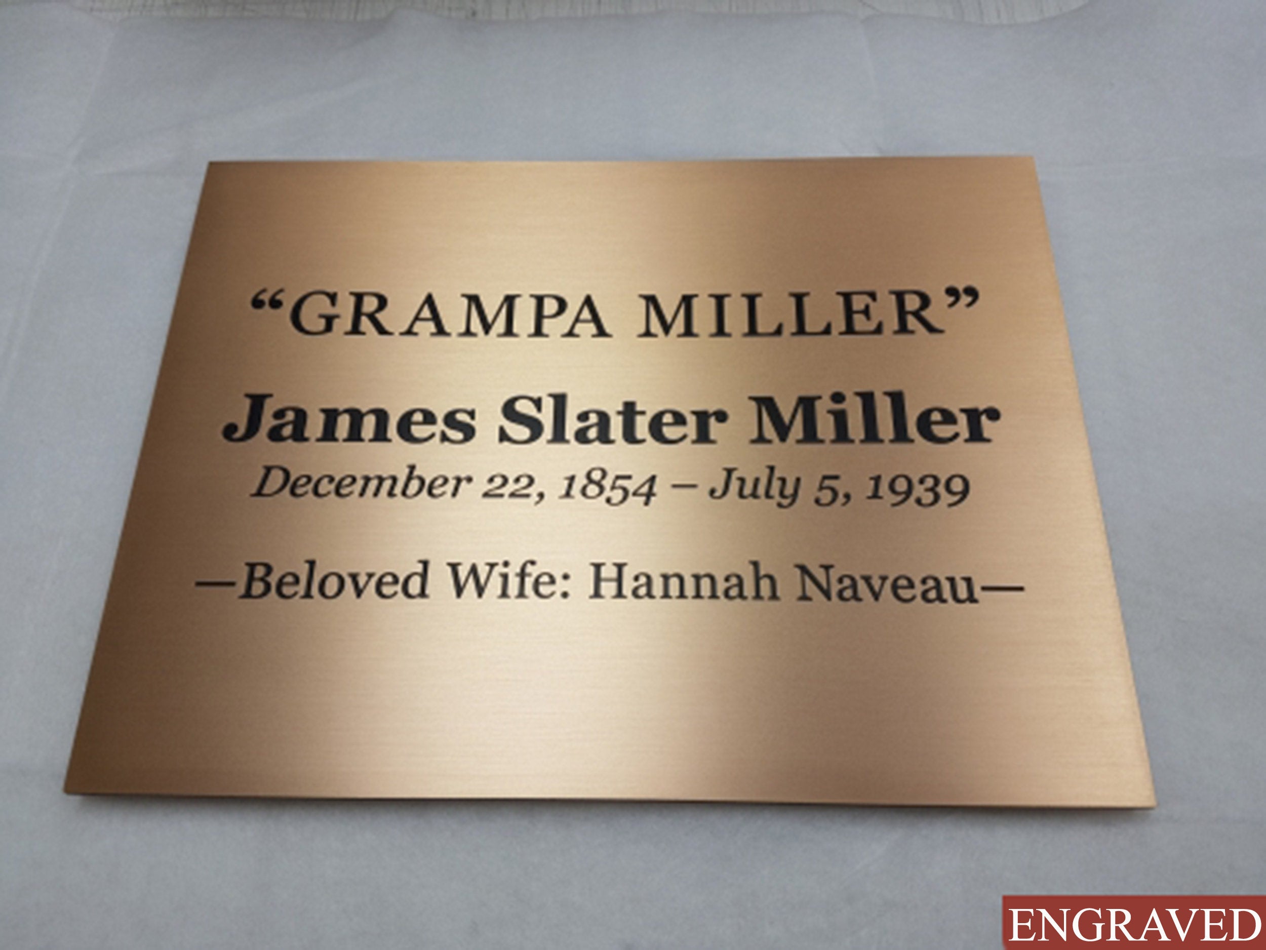 Personalized Engraved and Deep Etched Brass Signs Plaques PEBSP01