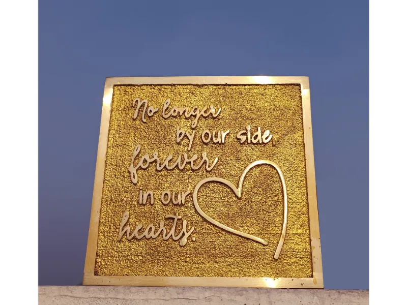 Customized Memorial Golden Finish Signs Plaques CMGFSP04