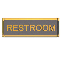 Brass Door Name Sign – Decorative Style