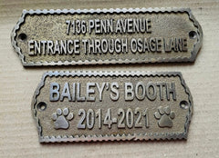 Weatherproof Antique Brass Door Sign
