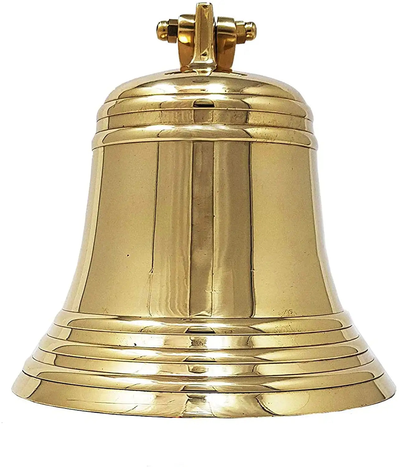 11" Solid Brass Ship Bell - Features Sturdy Bracket Door Bell - Wall Mountable Jumbo Bell for Home - Coastal Beach Home Decorations - Perfect...