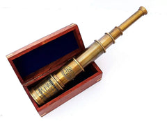 Vintage Brass Telescope Victorian 1915  Martine  Antique  Full Functional  with Wooden Gift Box  20 Inch