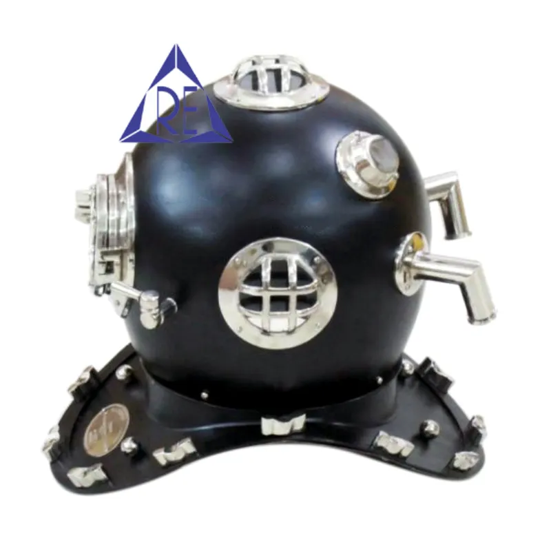 Vintage Mark V Deep Sea Black Antique Decor Diving Helmet DHP12