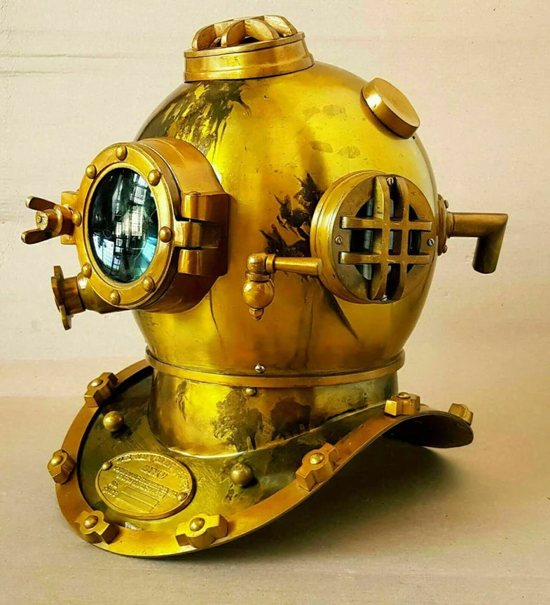 潜水 ヘルメット アンティーク 置物 US NAVY DIVING HELMET Full Size Antique U.S Navy Steel Divers Diving Helmet Mark V