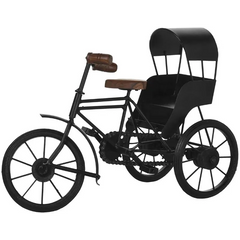 Wrought Iron Rickshaw Cycle Toy Table Decor Showpiece