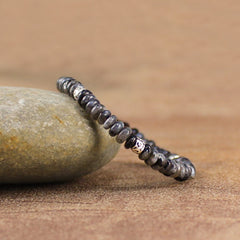 Black Moonstone Bracelet-Natural Gemstone Healing Yoga Bracelet-Meditation Grounding Strength Bracelet-Friendship Bracelet Gift