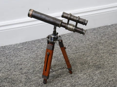 Vintage Brass Telescope With Tripod Stand Antique Finish 10” inch Nautical Marine