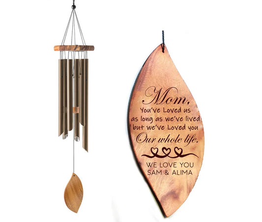Personalized Gift wind chime for Mom | Mother's Day Wind Chime | Mom we've Loved You our Whole Life | Gift for Grandma