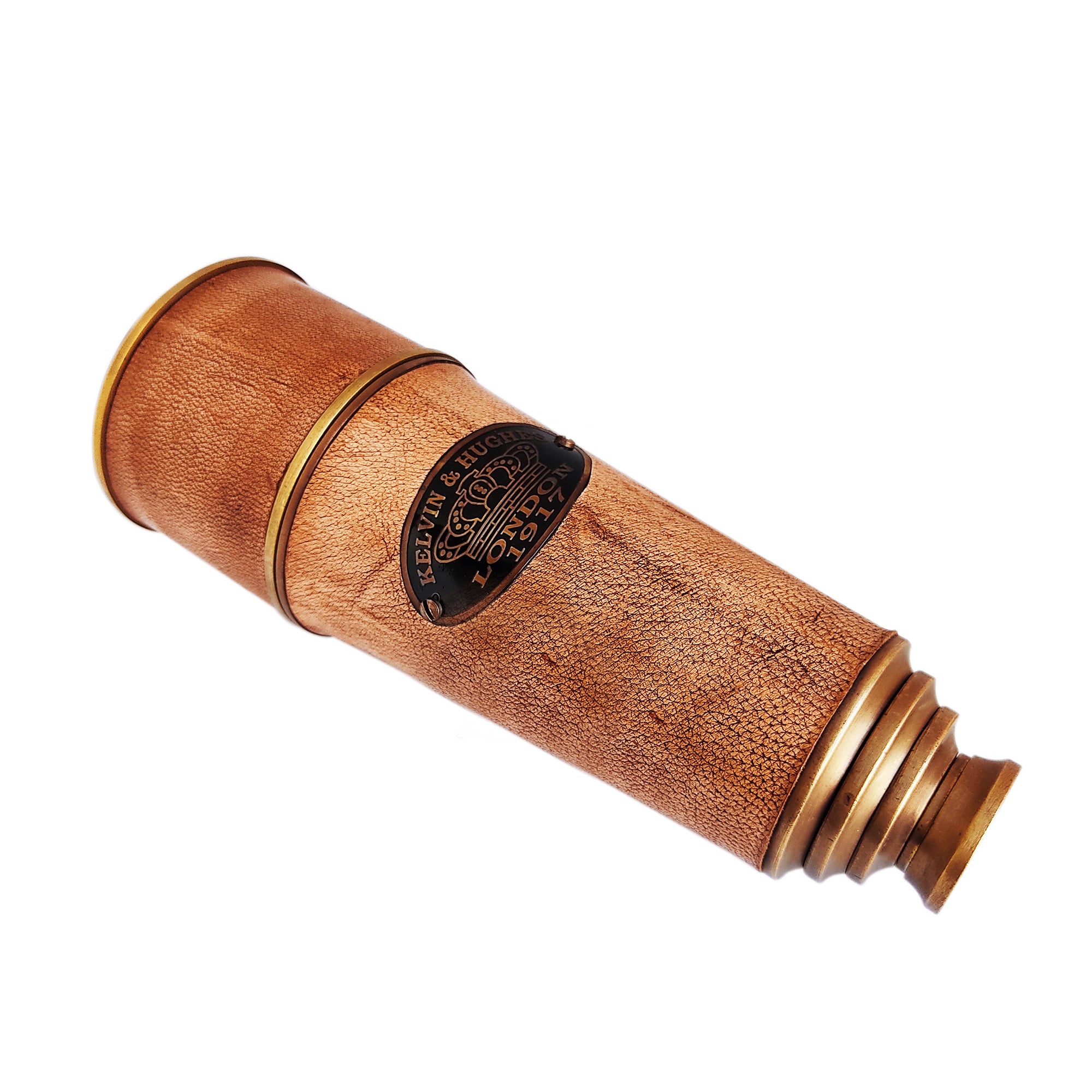 Copy of special Engraved Nautical Pirate Spyglass handheld Brass marine Antique Telescope with wooden gift box