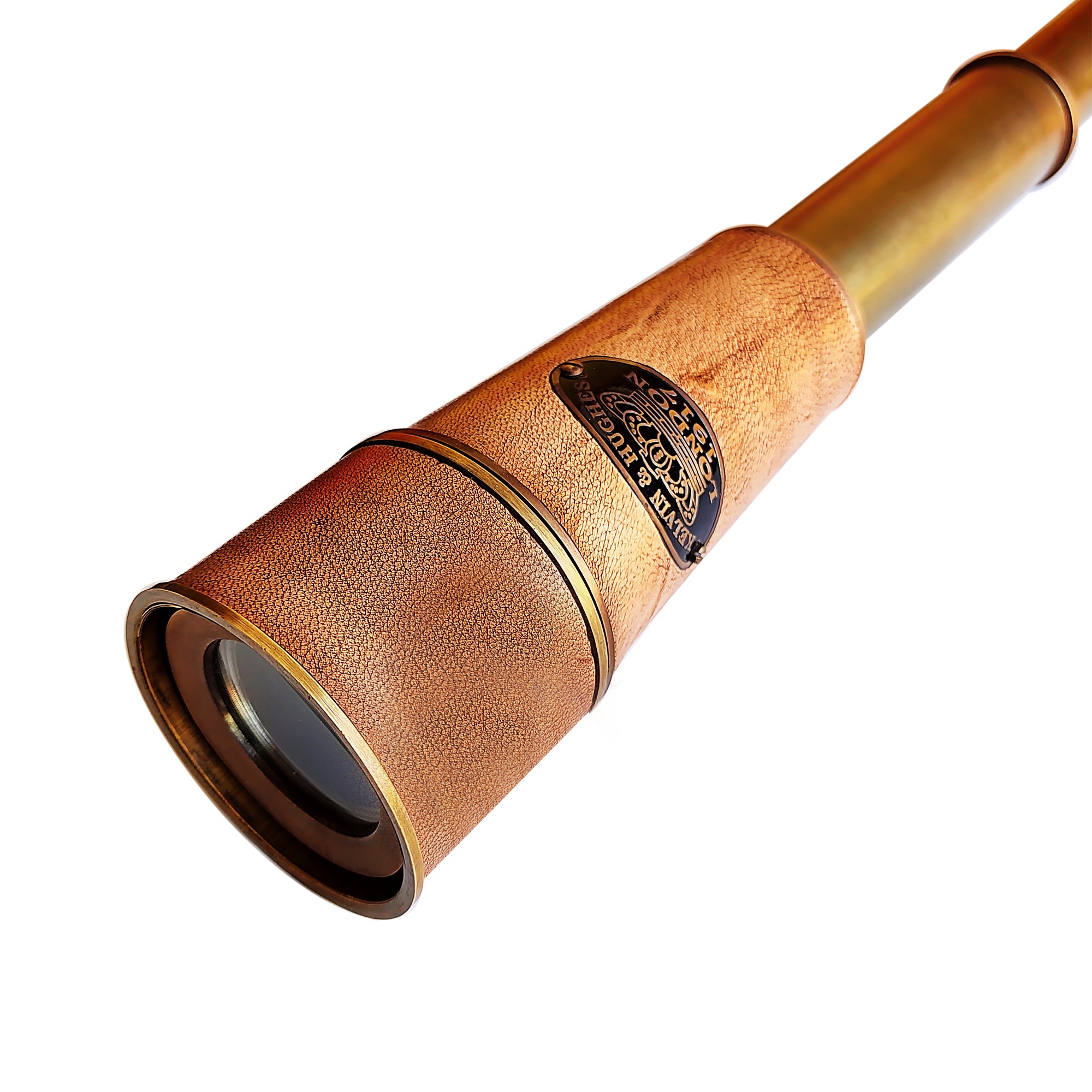 Copy of special Engraved Nautical Pirate Spyglass handheld Brass marine Antique Telescope with wooden gift box