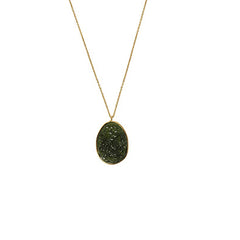 Natural Green Moldavite Aerolite Crystal Stone Pendant Real Gemstone Moldavite Necklace - Genuine Energy Meteorite Necklace