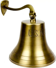 Brass nautical ship bell wall mounted